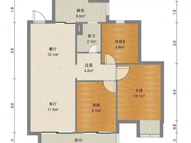 房源描述正规户型,整套出租,3室2厅1卫,南朝向,普通装修,普通住宅