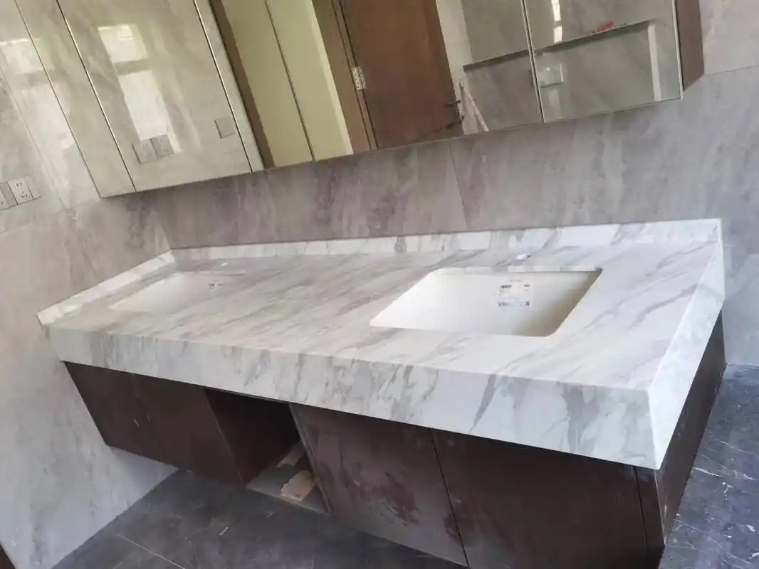 大理石洗手盆台面落地,细节决定成败,客户想要这种 - 抖音