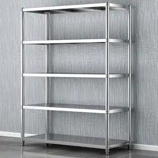 不锈钢厨房置物架五层烤箱微波炉架落地多层仓库储物架收纳架碗架