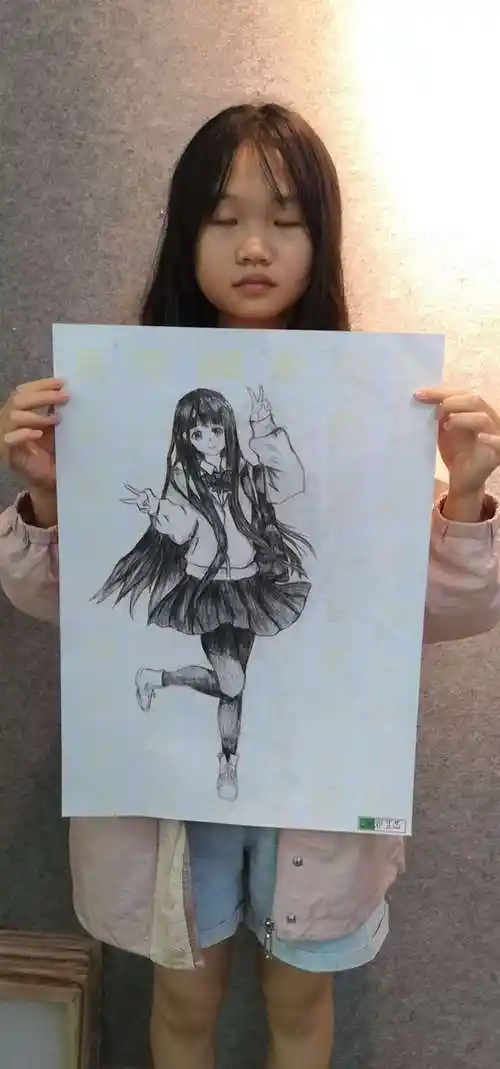 小画家——童星校区素描班《jk制服少女》