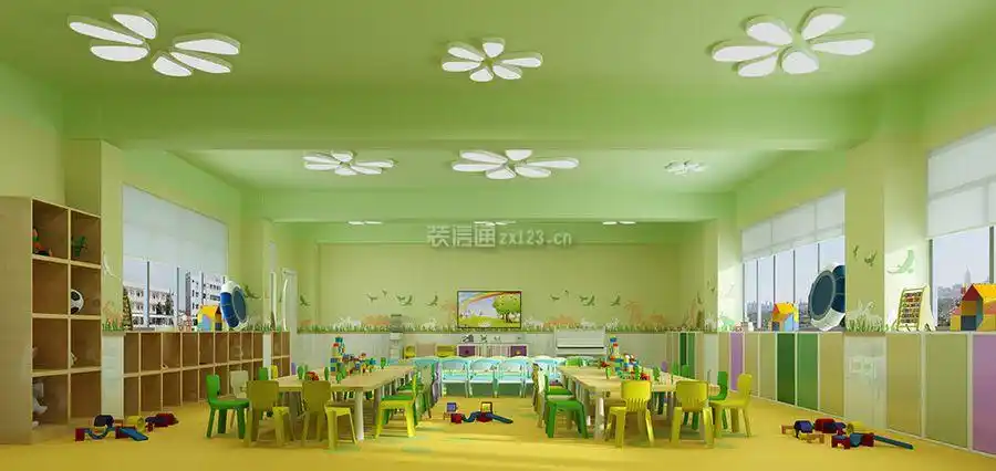 荣成幼儿园设计田园风格4000平米设计方案 _装信通网