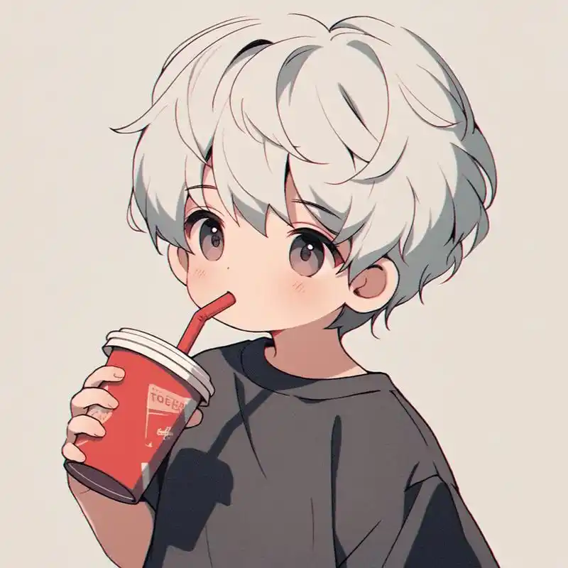 喝饮料的男生,有人喜欢吗……#男生头像 #我又来送图啦  # - 抖音