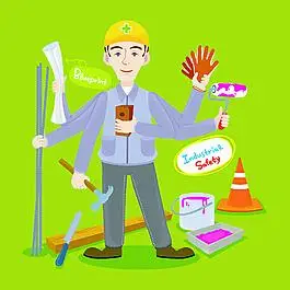 卡通工人形象图片_卡通工人形象素材_卡通工人形象模板免费下载-六