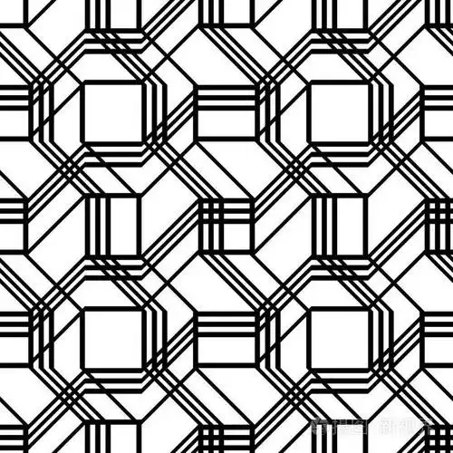 设计无缝单色的几何图案.抽象背景.矢量艺术