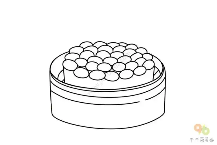 南京美食桂花糕简笔画