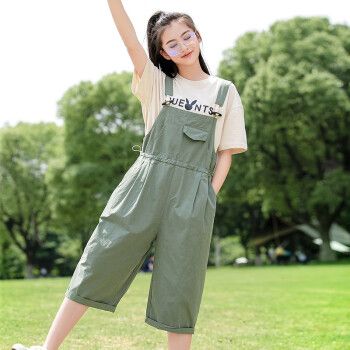 电影猫moviecat初中学生百搭宽松背带裤少女大童高中女生时尚休闲裤