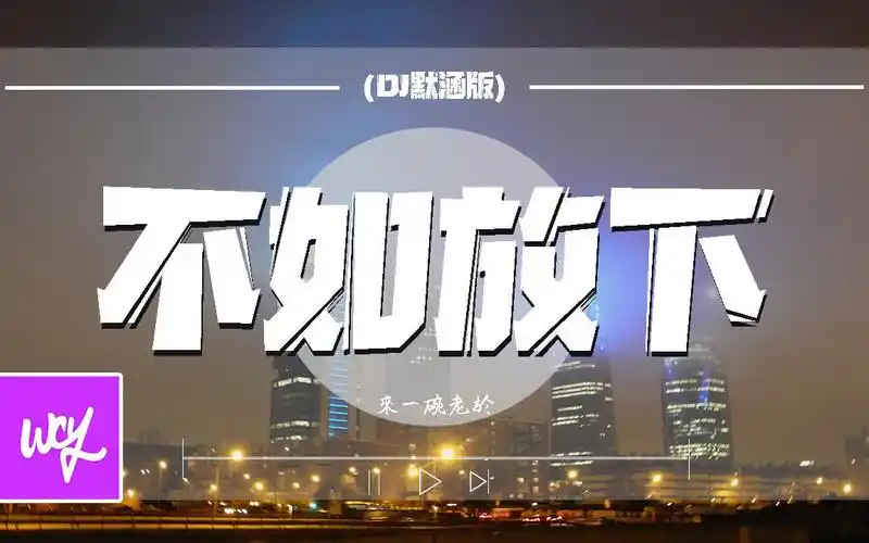 来一碗老于不如放下dj默涵版不如放下放纵我的脾气不是动态歌词