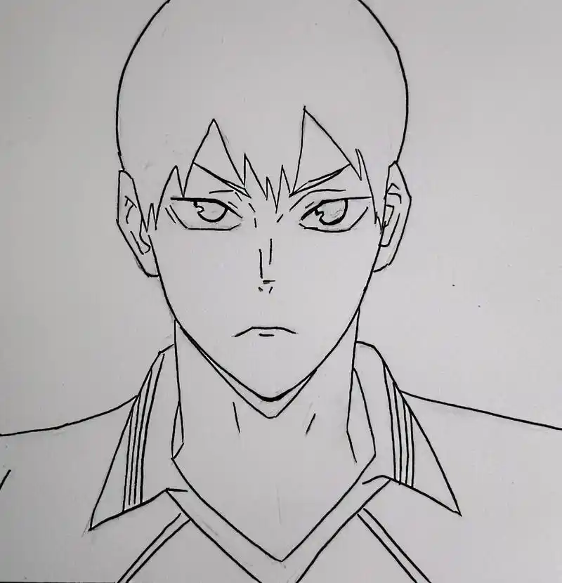 这是哪个动漫人物 #手绘 #针管笔 #排球少年 @雾 @副 - 抖音