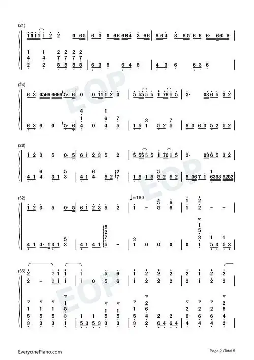 r1se十首钢琴大串烧双手简谱预览2