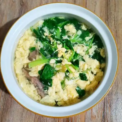 青菜肉丝鸡蛋汤,十分钟快手汤,鲜香味美