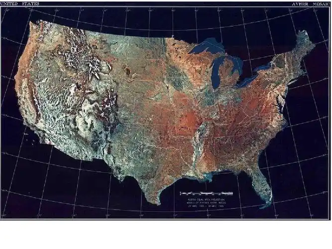 美国地图高清卫星图