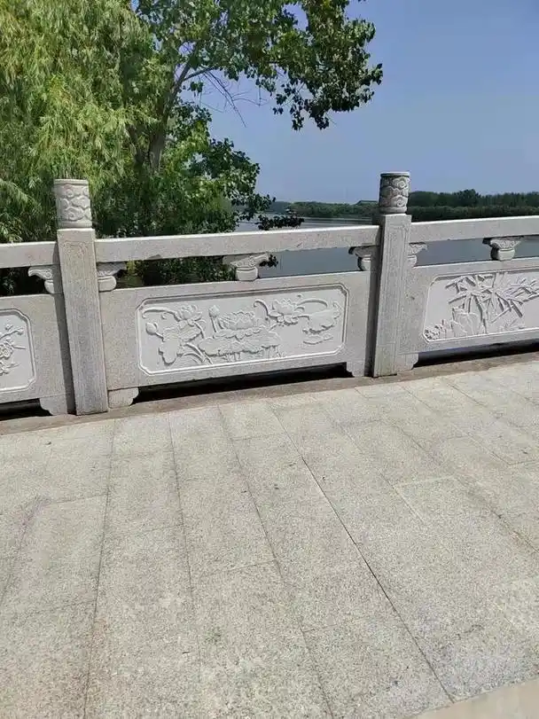 花岗岩石材桥栏杆,石栏杆,石桥护栏