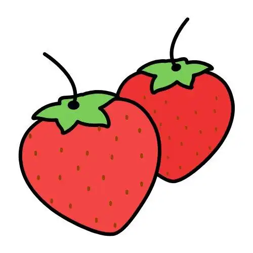 草莓简笔画图片大全(彩色版)