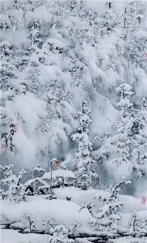 一个个晶莹剔透的世界(罗霄冰雪山水画)