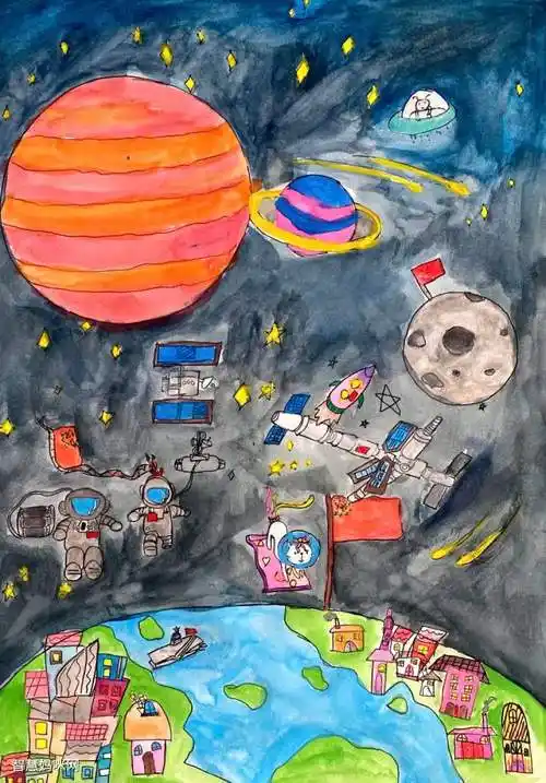 低年级科学幻想画优秀作品欣赏