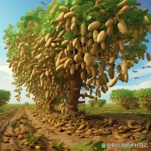 嫁接花生树:掌握嫁接方法 家里的花生树,一棵盛开的花生树.