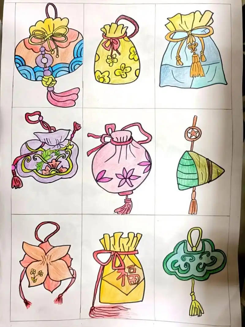 香包合集简笔画 初学者