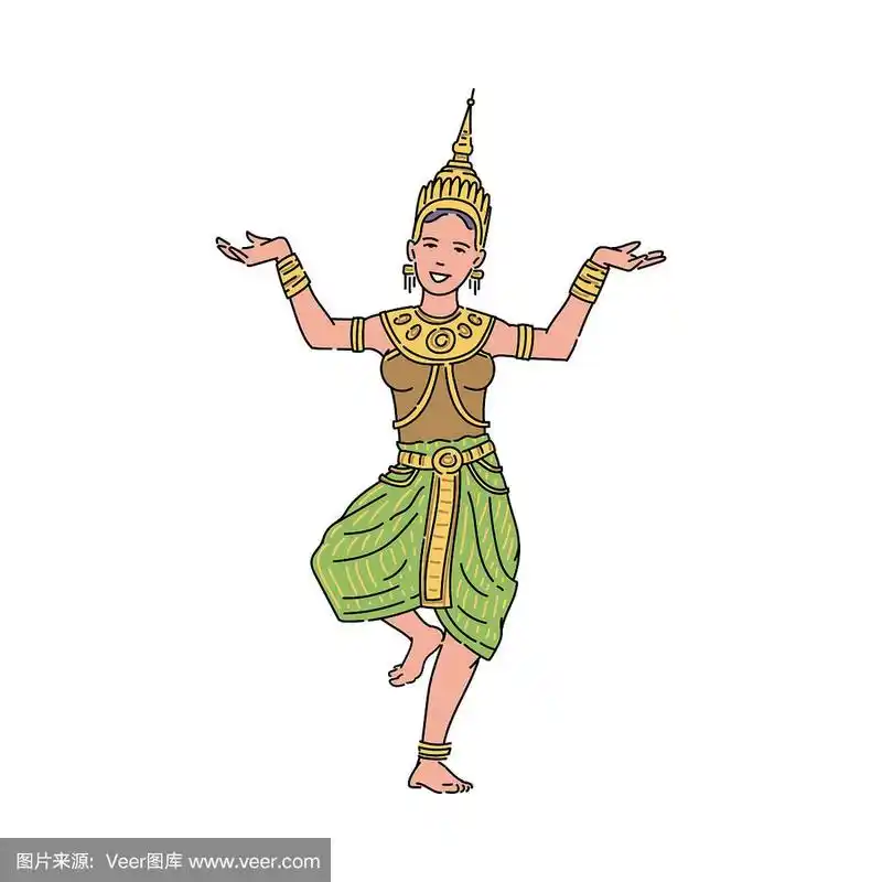 泰国女神,美丽的女人,象征着腊通传统节日.