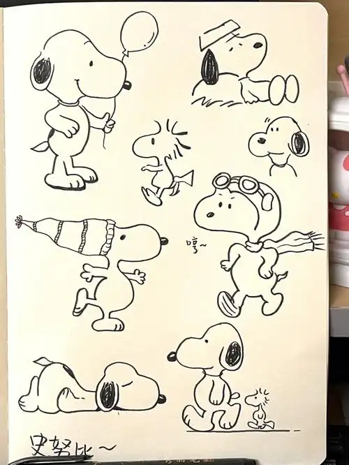 史努比简笔画