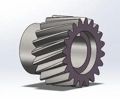 斜齿轮三维建模