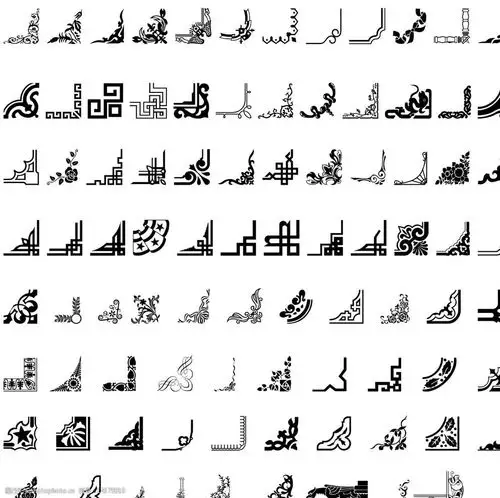 欧式边角花纹图片