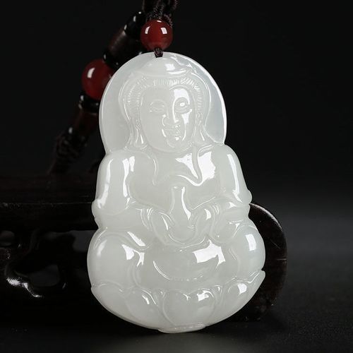 情人节送礼和田玉吊坠玉观音菩萨大件厚装观音玉坠玉佩男颈饰挂件