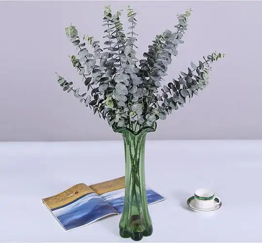 仿真植物尤加利金钱叶室内装饰插花摆件婚礼花艺家居绿植花卉批发