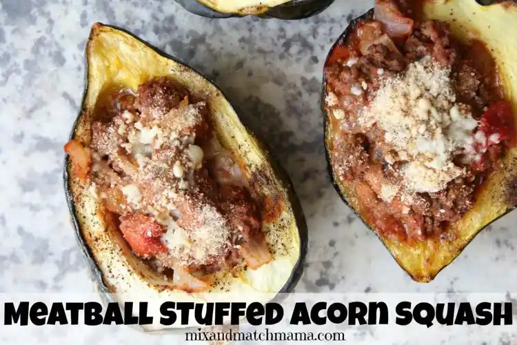 meatball stuffed acorn squash