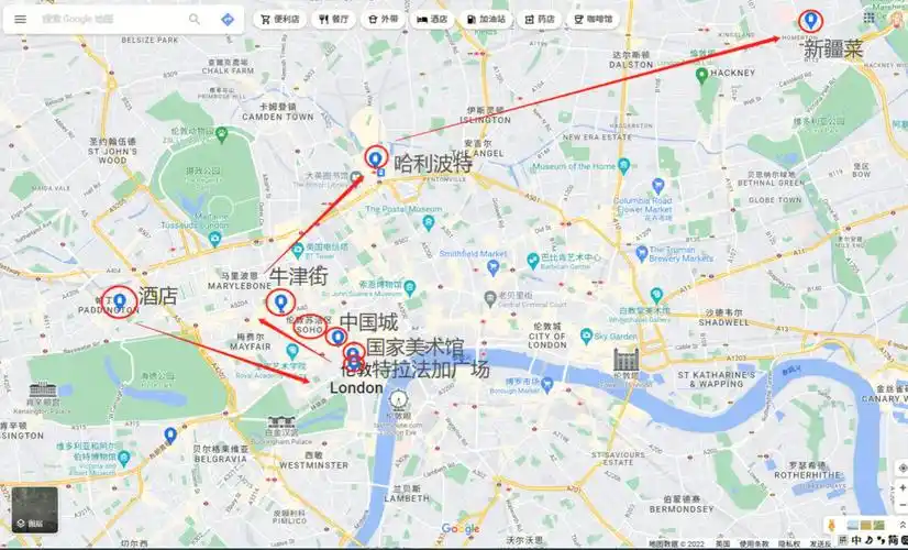 soho-牛津街-科文特花园 -> 哈利波特93/4站台 -> 伦敦克拉玛依(新疆