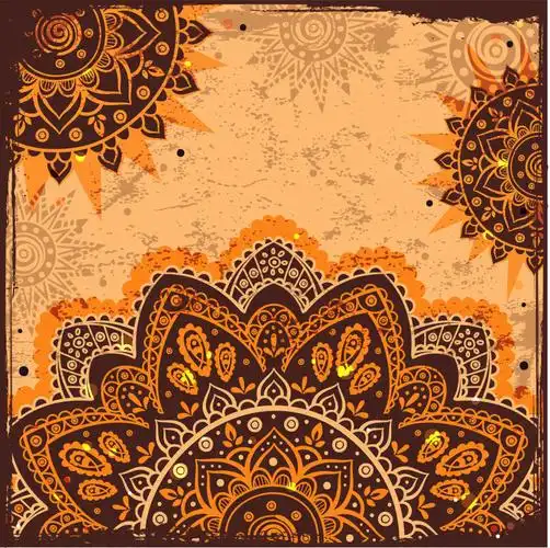 抽象矢量民族装饰花纹图案设计