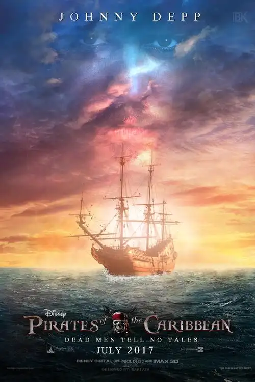 加勒比海盗5:死无对证电影海报