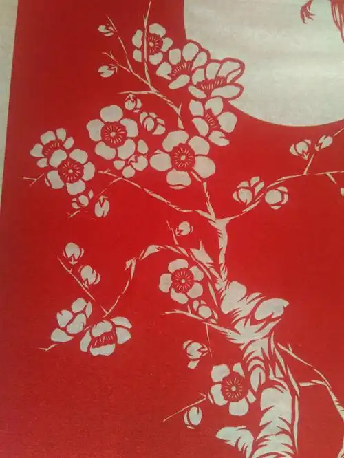 手工装裱剪纸——梅