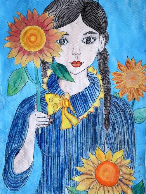《向日葵女孩》 赵 璐(佰章小学)
