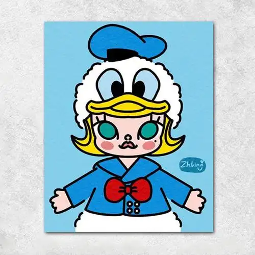 卡通 人物 q版头像 女生 molly 盲盒 dimoo