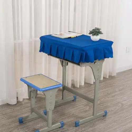 小学生桌布学校课桌套 教室学习课桌罩课桌套书有裙无边60x40