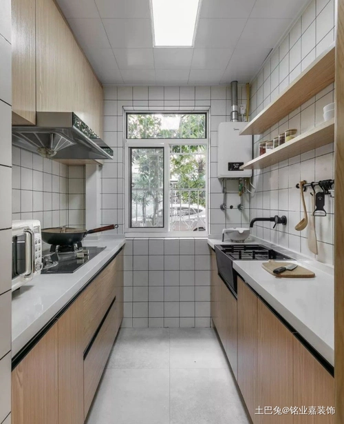 60㎡日式风格白龙小区餐厅橱柜日式厨房设计图片赏析