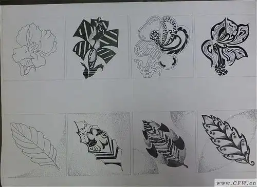 花卉变形-图案设计设计-服装设计