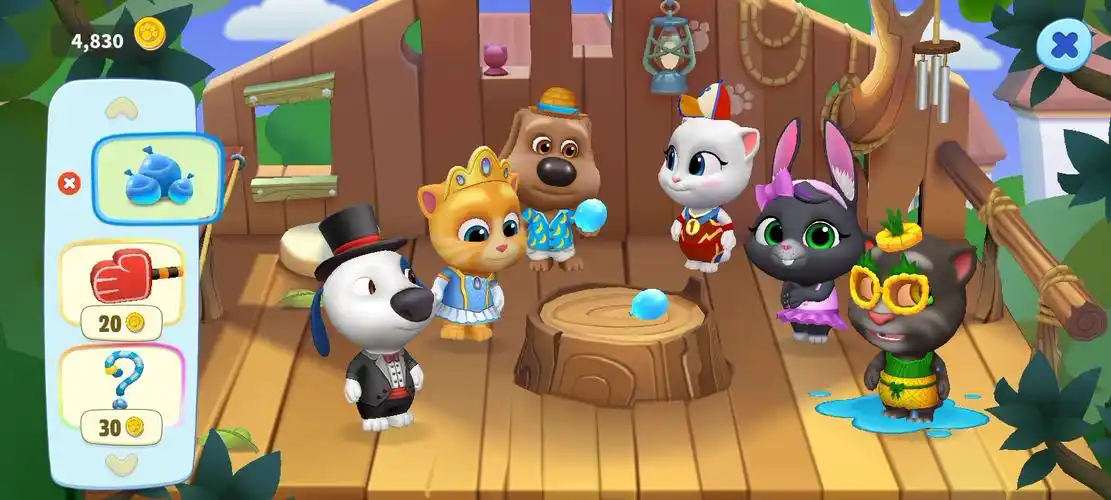 汤姆猫总动员夏天来了六个人一起玩扔水球