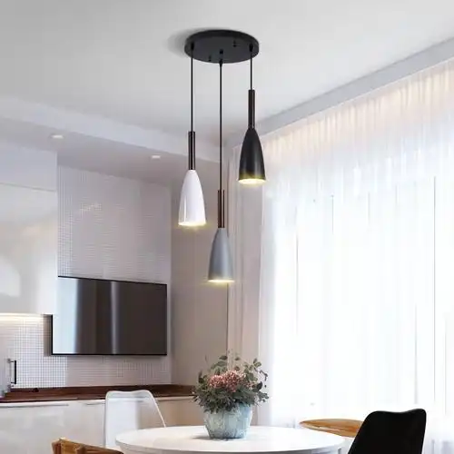 古达简约现代餐厅吊灯饭厅餐桌灯北欧前台吧台三头吊灯卧室床头吊灯6