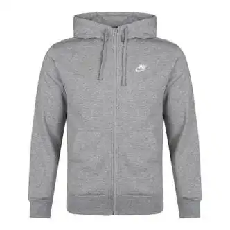 (nike)>耐克毛圈面料男子全长拉链开襟连帽衫浅灰色s>耐克毛圈面料