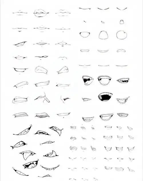 有的宝子不知道怎么画嘴巴!