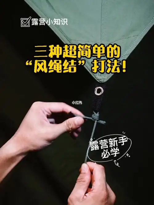 露营教学三种超简单的风绳结速收藏