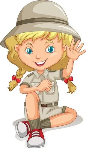 little girl in scout uniform