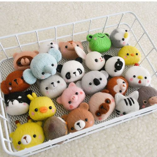 零基础羊毛毡戳戳乐新手diy材料包手工自制情侣挂件钥匙扣礼物