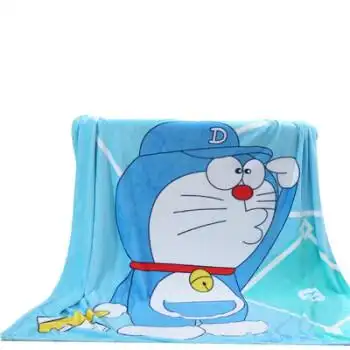 可爱机器猫哆啦a梦毛毯子女hellokitty卡通珊瑚绒毯毛毯床 飞响叮当