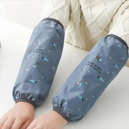 防水手袖套女秋冬季厨房专用防油防脏套袖加长款护袖男士工作袖头_爱