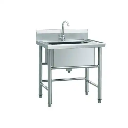 供应sus304不锈钢单星水池 可定做 水斗400*400*800盆台