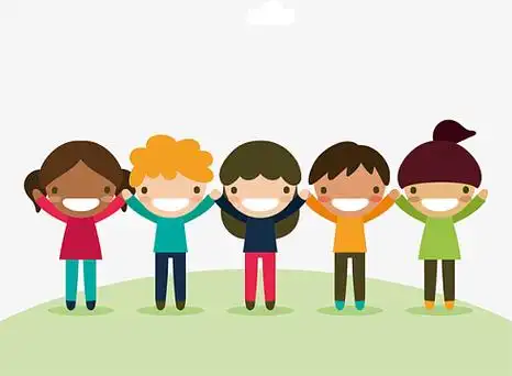 可爱拉手儿童友谊日贺卡(1800x1800)aipng儿童手拉手(650x542)png手