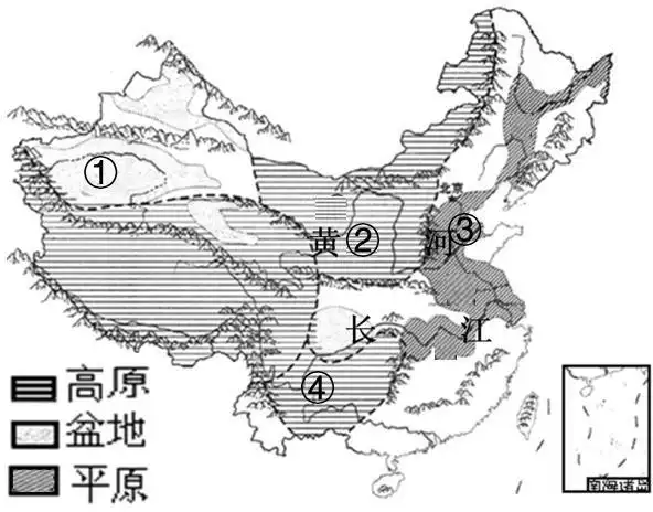 阅读图文材料,回答下列问题. 材料一 中国地形图