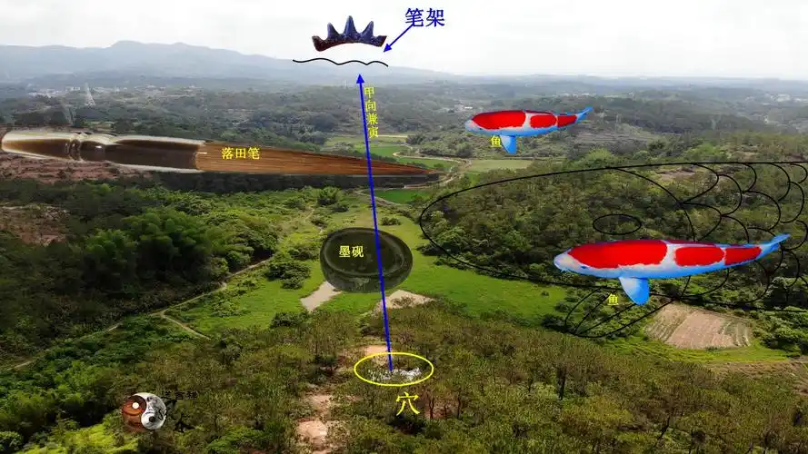 明堂如掌心,水聚天心处藏牛地,为福主作一佳穴——黄牛下水-送吉祥